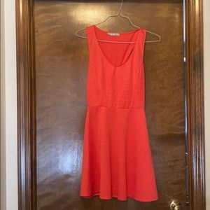 Maurices fit and flare coral skater dress